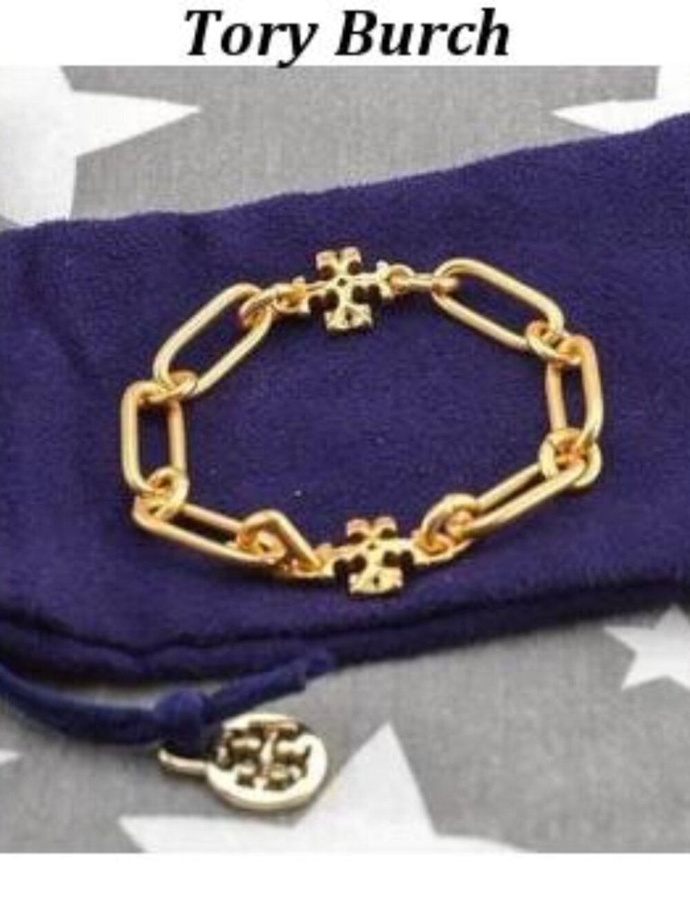 Tory Burch Roxanne Chain Bracelet in Tory Gold (Brand New)